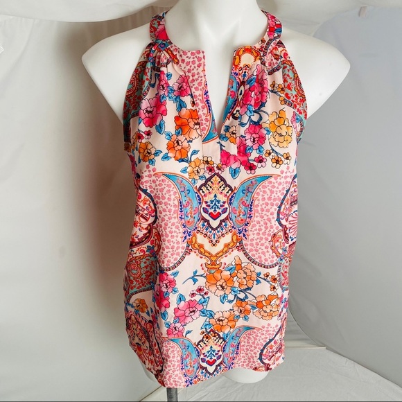 Tabitha Webb Tops - Tabitha Webb multicolor sleeveless v-neck blouse